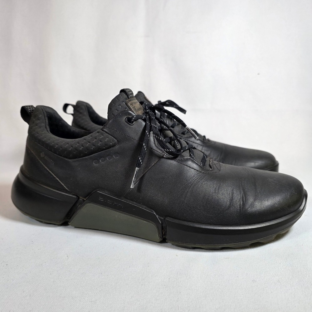 ECCO BIOM C4 Men 46 12-12.5 Black Leather Gore-Tex Spikeless Golf Shoes
